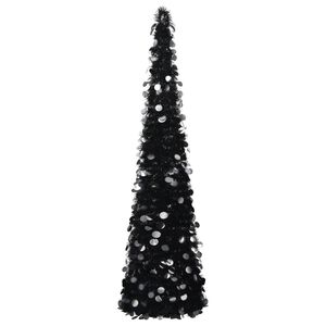 vidaXL Artificial Christmas trees PET Black