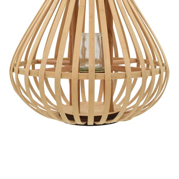 vidaXL Hanging Candle Lantern Holder Bamboo Natural