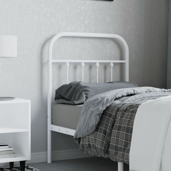 vidaXL Metal Replace Headboard White 75 cm