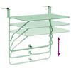 vidaXL Hanging Balcony Table Mint green 60 x 39 x 65 cm Steel