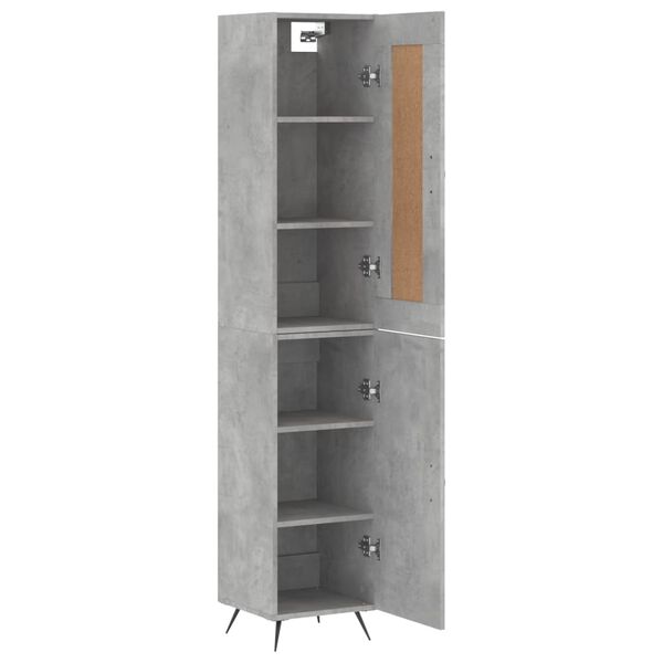 vidaXL Highboard Concrete Grey 34.5x34x180 cm Engineered Wood