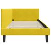 vidaXL Corner Bed Frame with Headboard Yellow 80 cm x 200 cm Velvet