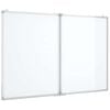 vidaXL Magnetic Whiteboard Foldable 120x80x1.7 cm Aluminium
