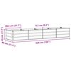 vidaXL Planter Light Grey 320 x 80 x 45 cm Steel