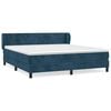 vidaXL Box Spring Bed with Mattress Dark Blue 180x200 cm Velvet