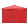 vidaXL Folding Party Tent with Sidewalls Red 3x3 m