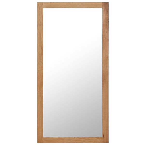 vidaXL Mirror 60x120 cm Solid Oak Wood