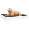 vidaXL Dog Bed White 71.5x54x9 cm Solid Wood Pine