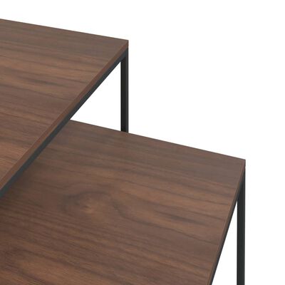 vidaXL Coffee Table Set 2 pcs Engineered Wood and Metal