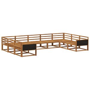 vidaXL Outdoor Sofa Set 9 pcs Natural Solid Acacia Wood