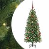 vidaXL Artificial Christmas Tree with 150 LEDs Green 150 cm PE and PVC