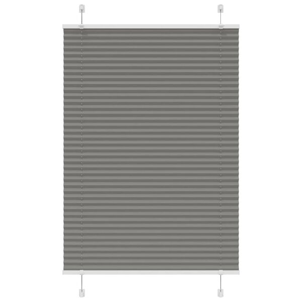 vidaXL Pleated Blind Anthracite 95x100 cm Fabric Width 94.4 cm Polyester