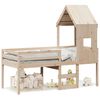 vidaXL High Sleeper Bed without Mattress 90x200 cm Solid Wood Pine