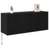 vidaXL TV Wall Cabinet Black Oak 100 x 35 x 41 cm Engineered Wood