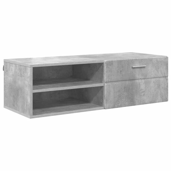 vidaXL Wooden Cabinet Concrete Grey 100.5 x 39 x 30 cm Engineered Wood