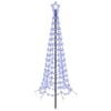 vidaXL LED Spiral Christmas Tree with Spike EKENAS 180 cm 220 LEDs