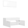 vidaXL 2 Piece Bathroom Furniture Set White Engineered Wood
