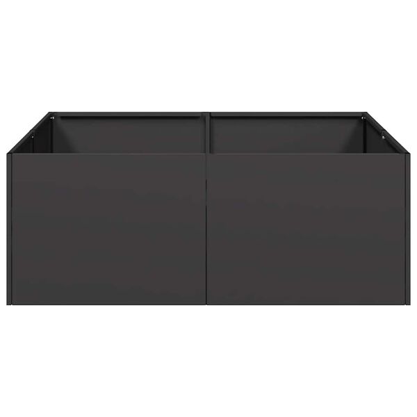 vidaXL Planter Black 80x80x30 cm Steel