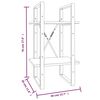 vidaXL 2-Tier Book Cabinet Grey Sonoma 40x30x70 cm Engineered Wood