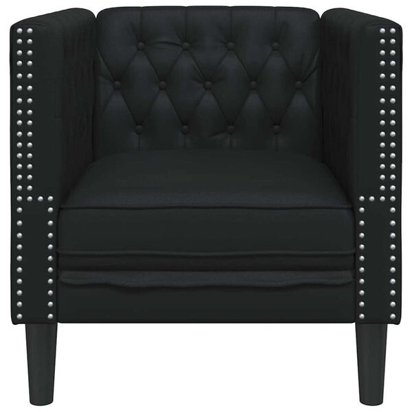 vidaXL Sofa Black 74.5 x 71 x 70.5 cm PVC
