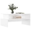 vidaXL Coffee Table High Gloss White 90x55x42.5 cm Engineered Wood