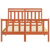 vidaXL Bed Frame 2 pcs Wax Brown 150 x 200 cm Solid Pine Wood