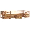 vidaXL Outdoor Sofa Set 8 pcs Natural Solid Acacia Wood