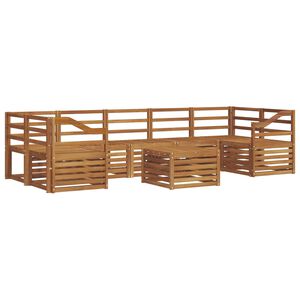 vidaXL Outdoor Sofa Set 8 pcs Natural Solid Acacia Wood