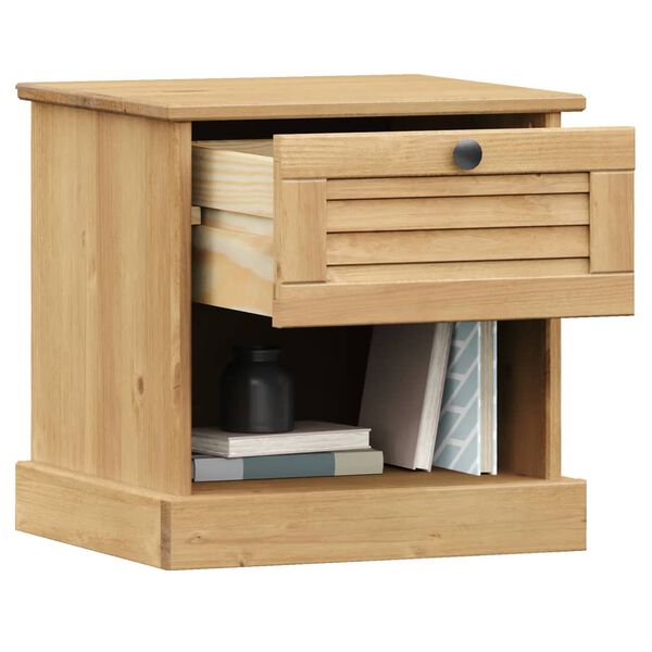 vidaXL Bedside Cabinet VIGO 42x35x42 cm Solid Wood Pine
