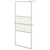 vidaXL Walk-in Shower Wall with Shelf Chrome 80x195 cm ESG Glass&Aluminium