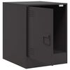 vidaXL Bedside Cabinet Black 34.5x39x44 cm Steel
