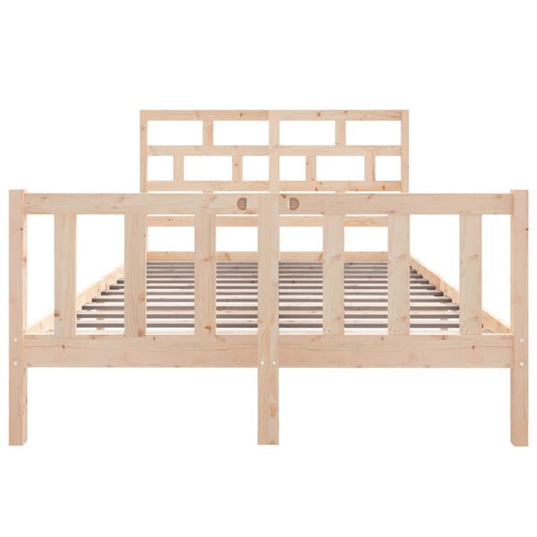 vidaXL Bed Frame without Mattress Solid Wood Pine Double