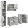 vidaXL Bathroom Furniture Set with Drawer 4 pcs Concrete Grey