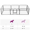 vidaXL Dog Playpen 8 Panels Steel 80x60 cm Black