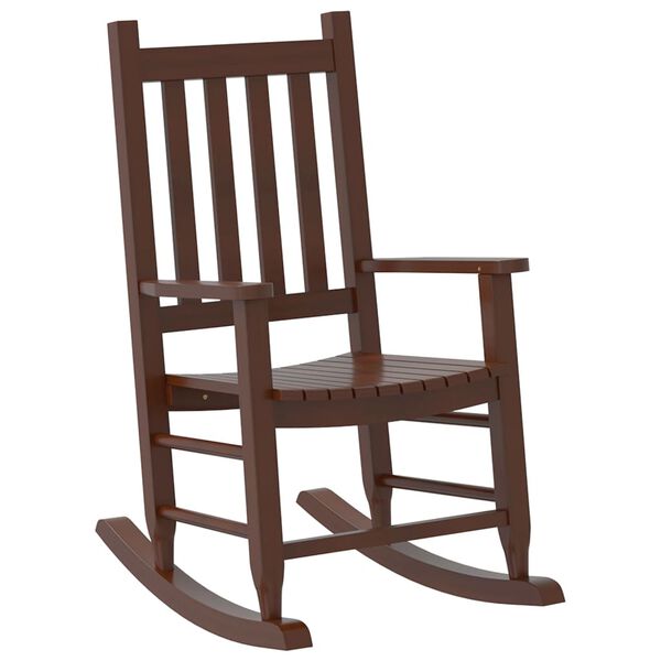 vidaXL Rocking Chairs for Children 2 pcs Brown Solid Wood Poplar