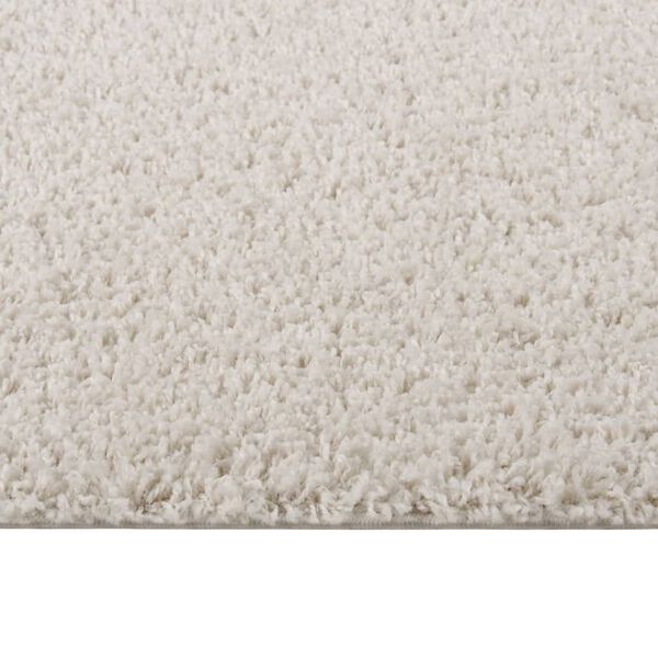 vidaXL Shaggy Rug High Pile Cream 80x150 cm