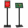 vidaXL Pedestal Poster Stand Black A4 Aluminum and PVC
