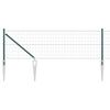 vidaXL Euro Fence with Spikes 10 x 0.8 m PVC-Coated Steel Green Mesh