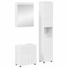 vidaXL Bathroom Furniture Set TULUM 3 pcs High Gloss White