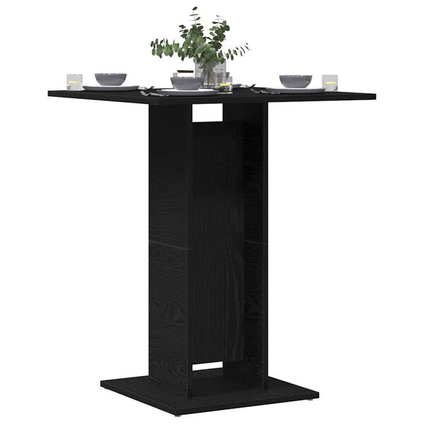vidaXL Bistro Table Black Oak 60x60x75 cm Engineered Wood
