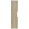 vidaXL Bathroom Cabinet Sonoma Oak 30x30x130 cm Engineered Wood