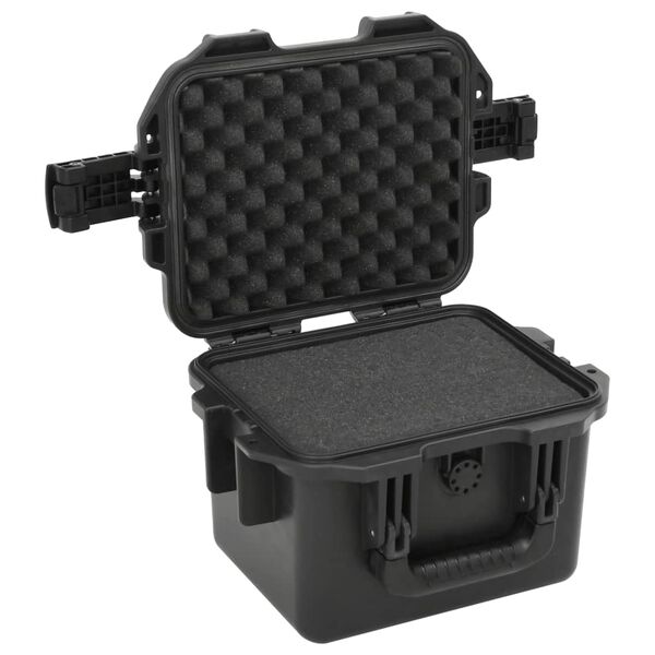 vidaXL Portable Flight Case Black 30x24.5x20 cm PP