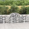 vidaXL Arched Gabion Baskets 9 pcs 200x50x80/100 cm Galvanised Iron