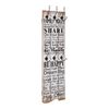 vidaXL Coat Rack | Black | MDF board | 120 x 40 cm | Hooks | Coat Rack