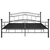 vidaXL Bed Frame without Mattress Black Metal 200x200 cm