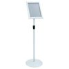 vidaXL Pedestal Poster Stand Silver 33 x 33 x 123 cm PVC and Steel