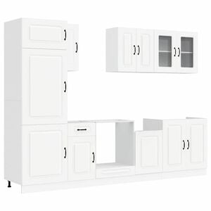 vidaXL 8 Piece Kitchen Cabinet Set "Kalmar" White Engineered Wood