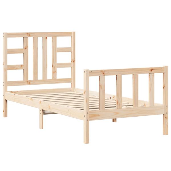 vidaXL Bed Frame without Mattress 90x200 cm Solid Wood Pine