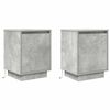 vidaXL Bedside Cabinets with LED Lights&nbsp;2 pcs Concrete Grey 38x34x50 cm