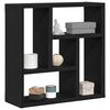 vidaXL Wall Shelf Black Oak 45x16x45 cm Engineered Wood